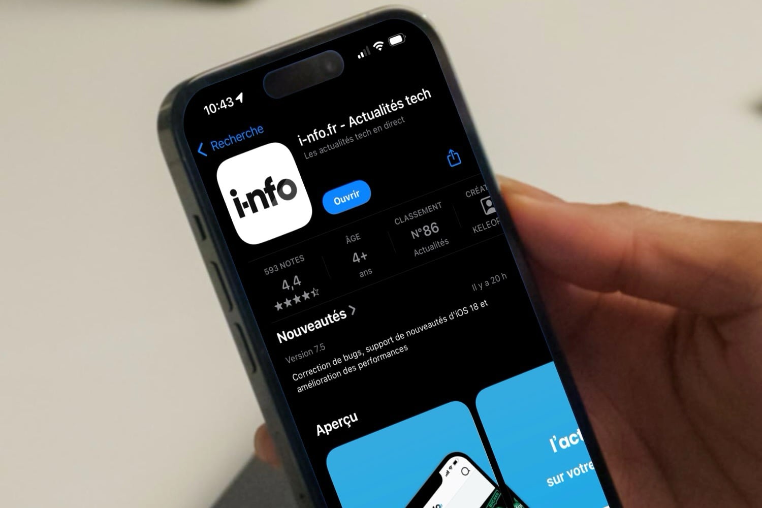 i-nfo.fr はバージョン 7.5 になり、プログラムに 10 を超える修正と改善が加えられました。