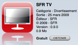 SFR TV と SFR Wifi は AppStore で入手可能